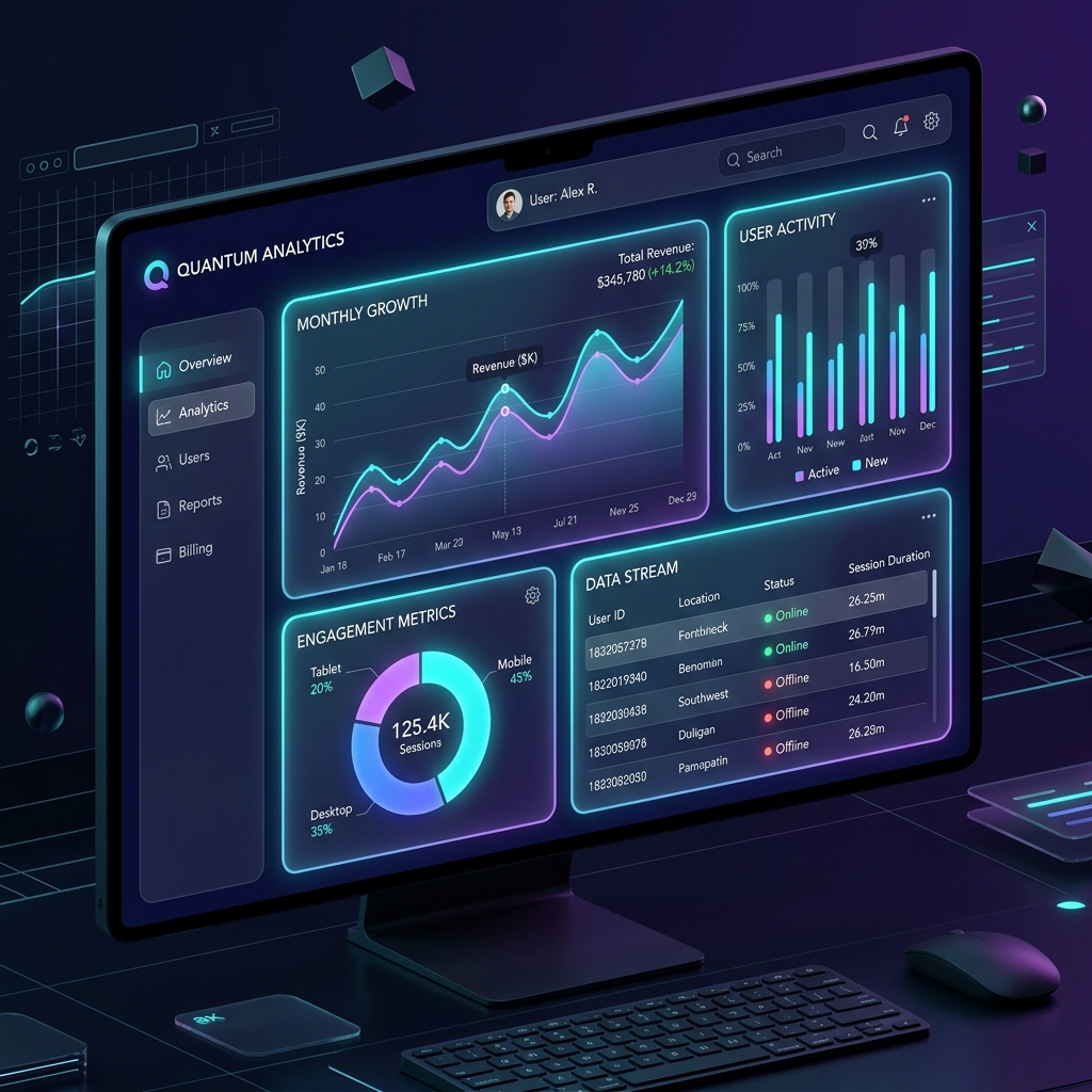 Business landing page mockup
